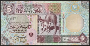 Libia, Republika (1975-date), 5 dinarów 2002