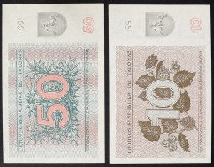 Lituanie, République (1918-date), Lot 2 pièces.