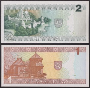 Lituanie, République (1918-date), Lot 2 pièces.