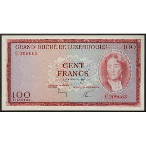 Lussemburgo, Granducato, Charlotte (1919-1964), 100 franchi 18/09/1963