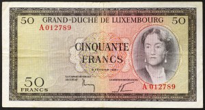 Luxembursko, Veľkovojvodstvo, Charlotte (1919-1964), 50 frankov 06/02/1961