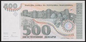 Macédoine, République (1991-aujourd'hui), 500 deniers 1993