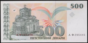 Macedonia, Republika (od 1991 r.), 500 denarów 1993 r.