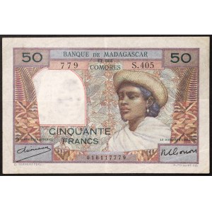 Madagascar, Colonia francese (1920-1953), 10 franchi 1950-51