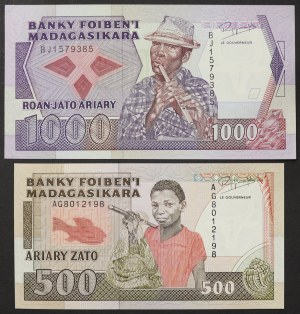 Madagascar, Repubblica malgascia (1965-1996), Lotto 2 pezzi.
