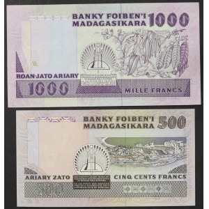 Madagascar, République malgache (1965-1996), Lot 2 pièces.