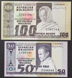 Madagascar, Repubblica malgascia (1965-1996), Lotto 2 pezzi.