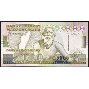 Madagascar, Malagasy Republic (1965-1996), 5.000 Ariary 1993