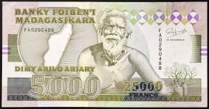 Madagaskar, Madagaskarská republika (1965-1996), 5 000 Ariary 1993