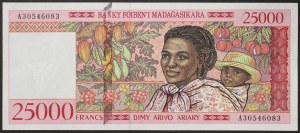 Madagascar, République démocratique (1996-date), 25.000 Francs 1998