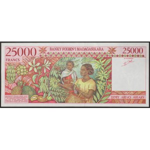 Madagaskar, Republika Demokratyczna (od 1996 r.), 25 000 franków 1998 r.