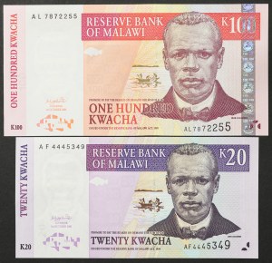 Malawi, République (1964-date), Lot 2 pièces.
