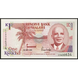 Malawi, republika (1964-dátum), 1 kwacha 1992