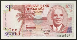 Malawi, Republic (1964-date), 1 Kwacha 1992