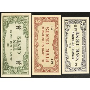 Malaya and British Borneo, Japanese Occupation (1942-1945), Lot 3 pcs.