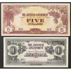 Malaya and British Borneo, Japanese Occupation (1942-1945), Lot 2 pcs.