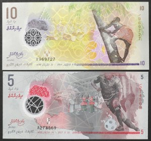 Maldives, 2nd Republic (1965-date), Lot 2 pcs.