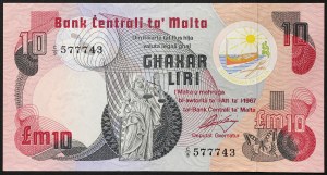 Malta, Republika (od 1972), 10 Liri 1967 (1979)