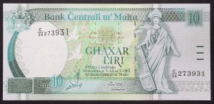 Malta, Republic (1972-date), 10 Liri 1967 (1994)