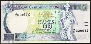 Malta, Republika (1972-dátum), 5 Liri 1994