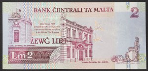 Malta, Repubblica (1972-data), 2 lire 1967 (1989)