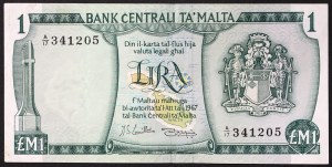 Malta, Repubblica (1972-data), 1 lira 1967 (1973)