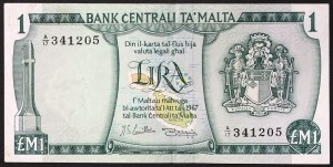 Malta, Republika (od 1972), 1 lira 1967 (1973)