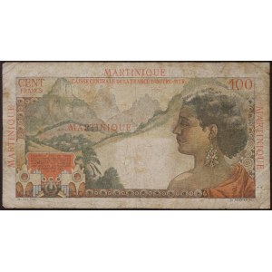Martinica, Caisse centrale de la France d'outre-mer (1944-1960), 100 franchi n.d. (1947-49)