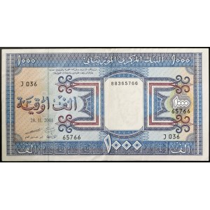 Mauritania, Republic (1960-date), 1.000 Ouguiya 28/11/2001