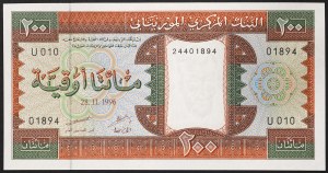 Mauritania, Republic (1960-date), 200 Ouguiya 28/11/1996