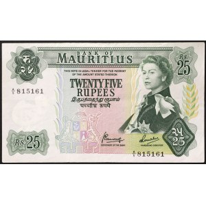 Mauritius, British Administration (unitil 1968), 25 Rupees 1967