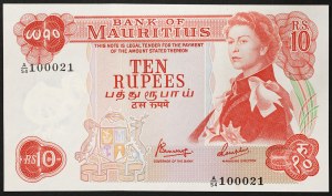 Mauritius, Britische Verwaltung (bis 1968), 10 Rupien 1967