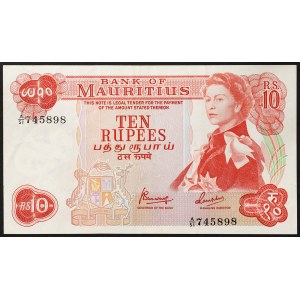 Maurice, administration britannique (jusqu'en 1968), 10 roupies 1967