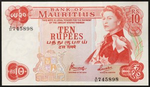 Mauritius, British Administration (unitil 1968), 10 Rupees 1967