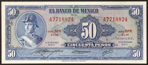 Mexique, Deuxième République (1867-date), 50 Pesos 29/12/1972