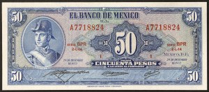 Messico, Seconda Repubblica (1867-data), 50 Pesos 29/12/1972