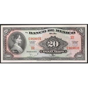 Messico, Seconda Repubblica (1867-data), 20 Pesos 22/07/1970