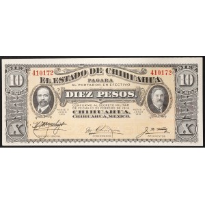 Mexique, Deuxième République (1867-date), 10 Pesos 1915
