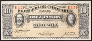 Messico, Seconda Repubblica (1867-data), 10 Pesos 1915