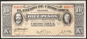 Mexiko, Druhá republika (1867-dátum), 10 pesos 1915