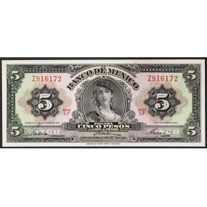 Mexique, Deuxième République (1867-date), 5 Pesos 08/11/1961