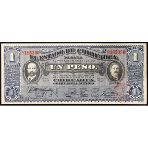 Mexico, Second Republic (1867-date), 1 Peso 20/10/1915