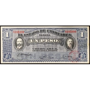 Mexiko, Druhá republika (1867-data), 1 peso 20/10/1915