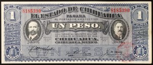 Mexico, Second Republic (1867-date), 1 Peso 20/10/1915