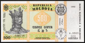 Moldavia, Repubblica (1992-data), 500 Lei 1992 (1999)