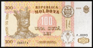 Moldavia, Repubblica (1992-data), 100 Lei 2008