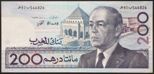 Maroko, Království, Hassan II (1381-1420 AH) (1962-1999 AD), 200 dirhamů 1987