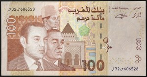 Mohammed VI (1420 AH-date) (1999 AD-date), 100 dirhamov 2002
