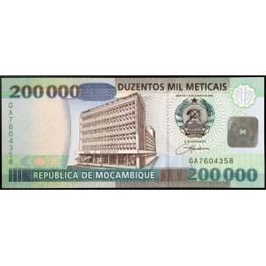 Mozambique, Republic (1975-date), 200.000 Meticais 18/01/2003