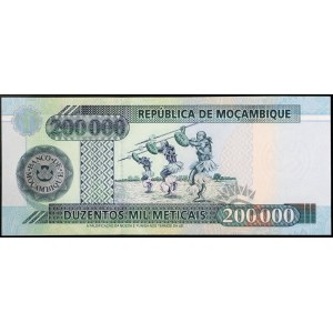 Mozambique, Republic (1975-date), 200.000 Meticais 18/01/2003